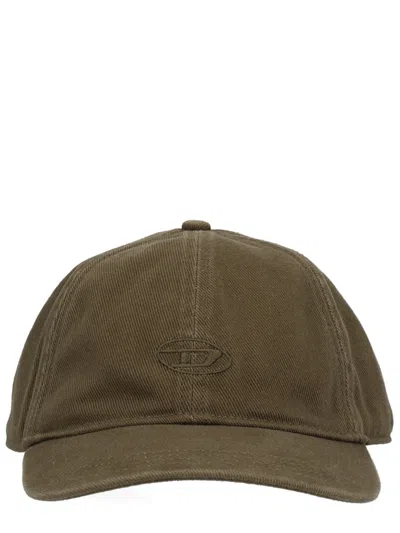 Diesel "c Run Wash" Baseball Cap In Brown