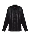 Diesel C-simplier Buttoned Logo Shirt In Black