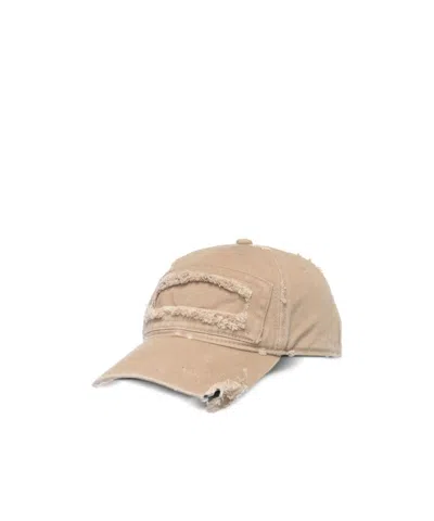 Diesel C-thurs Cotton Cap In Nude