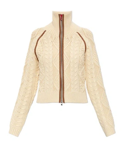 Diesel Cable Knit Cardigan In Neutral