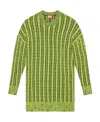 Diesel Cable-knit Round-neck Jumper In Green