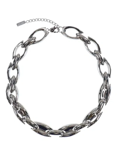 Diesel Cable-link Chain Necklace In Silver