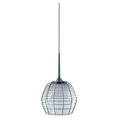Pre-owned Diesel Cage Small Suspension Lamp In Black-white By  Living With Lodes In Transparent