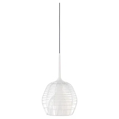 Pre-owned Diesel Cage Small Suspension Lamp In White By  Living With Lodes