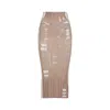 Diesel Seamless Midi Skirt With Lingerie Illusion In Brown