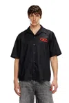 Diesel Camicia Bowling Con Logo Ricamato In Tobedefined