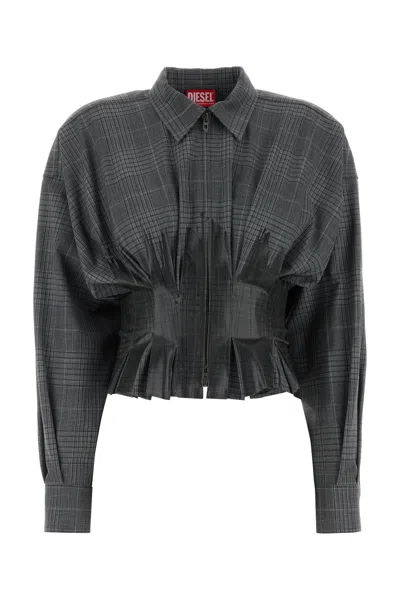 DIESEL CAMICIA C-ANBU IN MISTO POLIESTERE STRETCH RICAMATO  DONNA