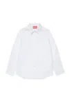 Diesel Kids Cotton Shirt In White