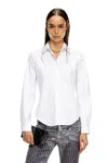 Diesel Camicia Con Colletto Ricamato In White