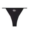 Diesel Camille High-cut Leg Triangle Bikini Bottom In Black
