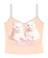 Diesel T-top R2 Cats Pink Cotton Jersey Tank Top In Pink