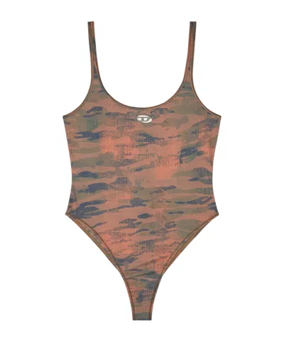 DIESEL CAMOUFLAGE-PRINT SWIMSUIT