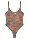 Diesel Camouflage-print Swimsuit In Pink