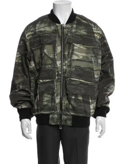 Pre-owned Diesel Camouflage Print Utility Jacket In Green