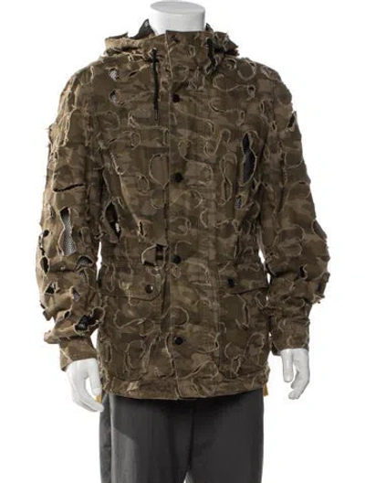 Pre-owned Diesel Camouflage Print Utility Jacket In Green