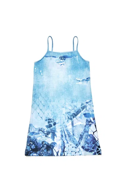 DIESEL CAMOUFLOWER ALLOVER GRAPHIC DRESS
