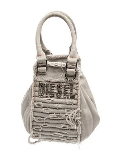 Pre-owned Diesel Canvas Shoulder Bag W/ Tags In Neutrals