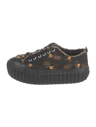 Pre-owned Diesel Canvas Tie-dye Print Chunky Sneakers In Multicolor
