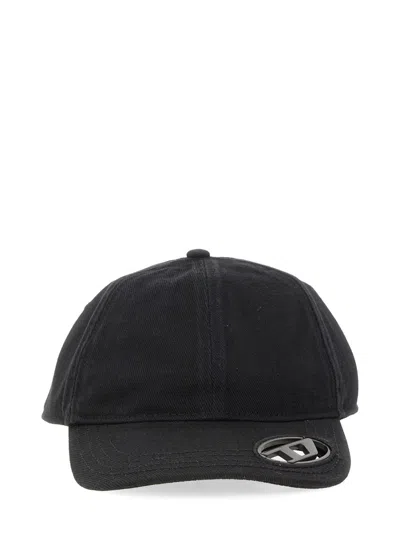 Diesel Cappello Da Baseball C-plak In Black