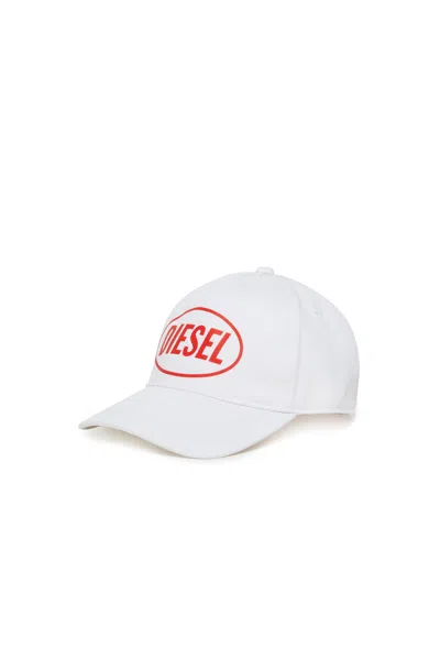 Diesel Cappello Da Baseball Con Logo In White