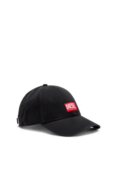 Diesel Mens 9xx Corry-jacq Logo-embellished Cotton Baseball Cap In Black
