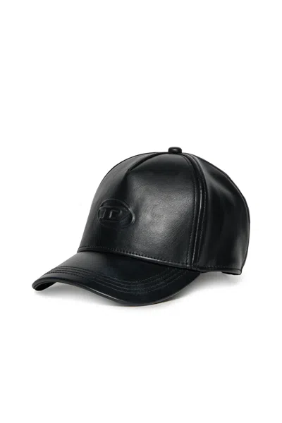 Diesel Baseball Cap Made Of Coated Fabric In Black