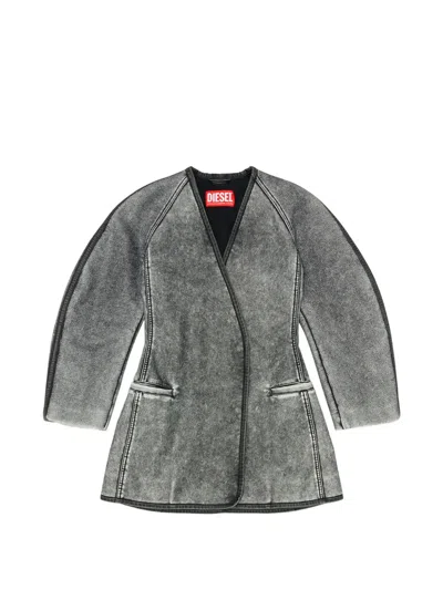 Diesel Cardigan Jacket With Cocoon Sleeves In Multi