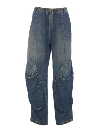 Diesel D-para Jeans Cargo Pockets In Blue