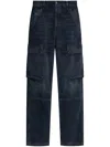 Diesel Navy Blue D-pot-cargo Jeans In Blue