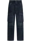 Diesel Navy Blue D-pot-cargo Jeans In Blue