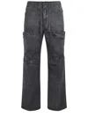 Diesel Elastic Waistband Casual Pants In Grigio Antracite