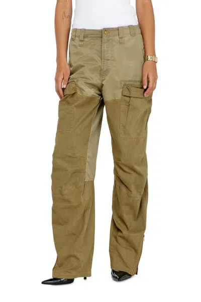 Diesel Cargo Pants In Cotton And Nylon In Green