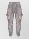 Diesel Cargo Pocket Trousers Elastic Cuffs In Silver