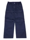 Diesel Cargo-pockets Cotton Trousers In Blue