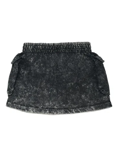 Diesel Kids' Cargo-pockets Denim Skirt In Blue