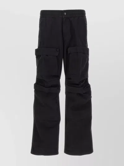 DIESEL CARGO STYLE TROUSERS WITH BUTTON AND ZIPPER ACCENTS