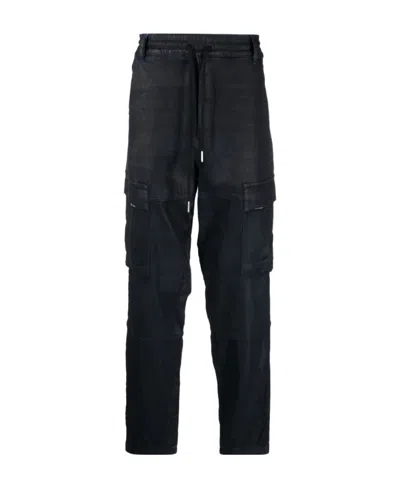 Diesel Cargo Tapered Jeans In Black