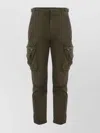 Diesel Cargo Trousers With Side And Back Pockets In Green
