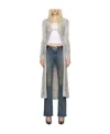 Diesel Carol Logo-plaque Cardigan In Gray