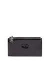 Diesel Card Holder With Glossy Finish In Brown