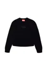 Diesel Cashmere-blend Plain Knitted Pullover In Black