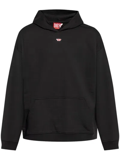 Diesel S-boxt-hood-n8 Digital Photo Logo Printed Hoodie In Black