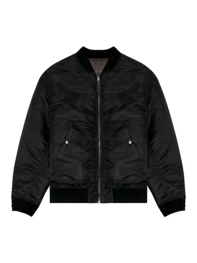 Diesel Bomber In Padded Nylon With Oval D In Negro