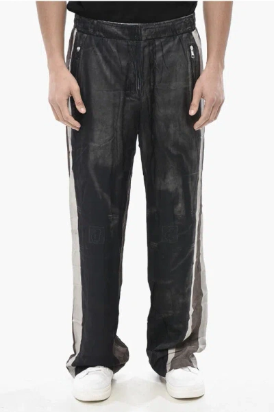 Diesel Casual Pants P-after With Contrasting Side Stripes In Black