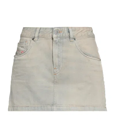 Diesel Casual Versatile Denim Midi Skirt In Gray
