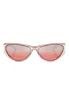 Diesel Cat-eye Style Sunglasses In Red