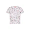 Diesel Cat-print T-shirt With Short Sleeves Throughout In Pink