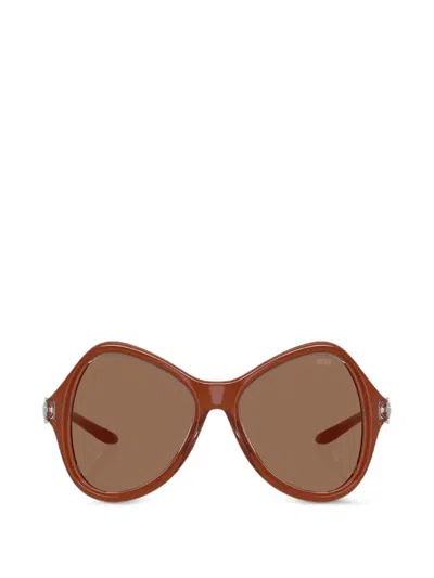 Diesel Cat-eye Frame Sunglasses In Brown