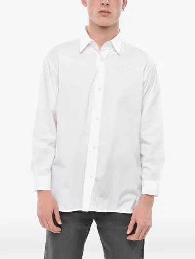 Diesel C-bruce-b Embroidered-logo Poplin Shirt In White