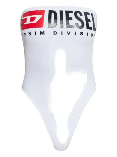 Diesel Cecilia-d-core Logo Band Swimsuit In White